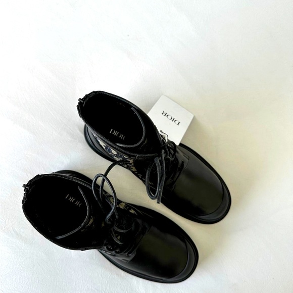 DIOR X STUSSY Explorer Monogram Combat Boot 🥾 😎😳RARE NIB - Picture 7 of 11